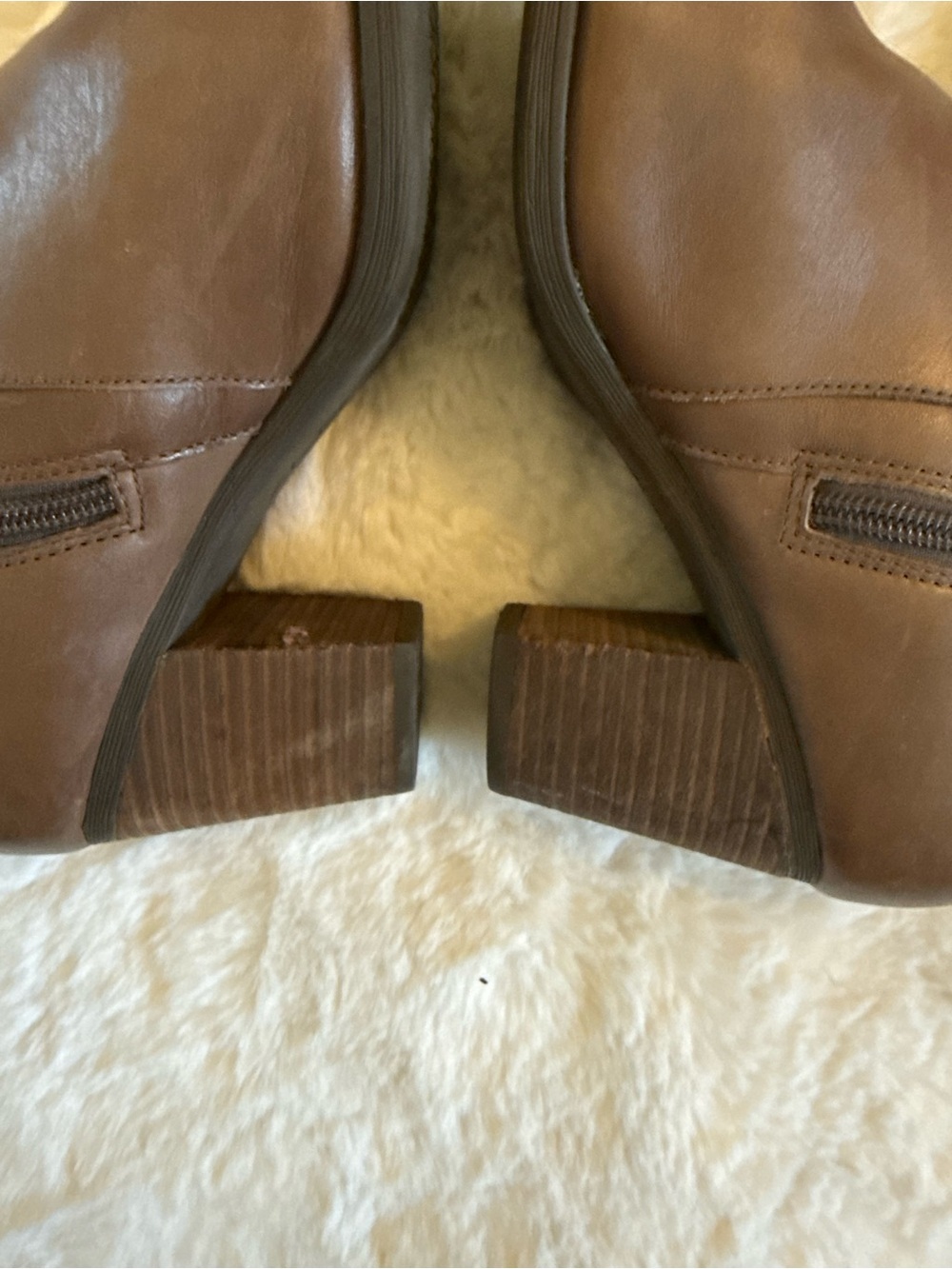 Clarks Brown Leather Buckle Ankle Booties - Picture 5 of 6